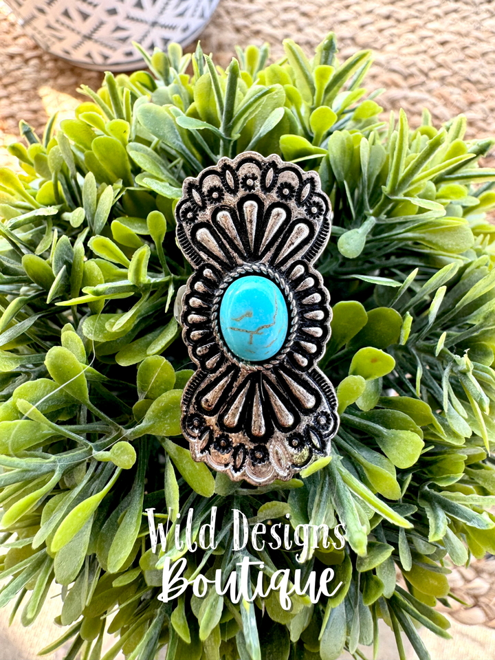 Katy Headdress Concho Turquoise Ring