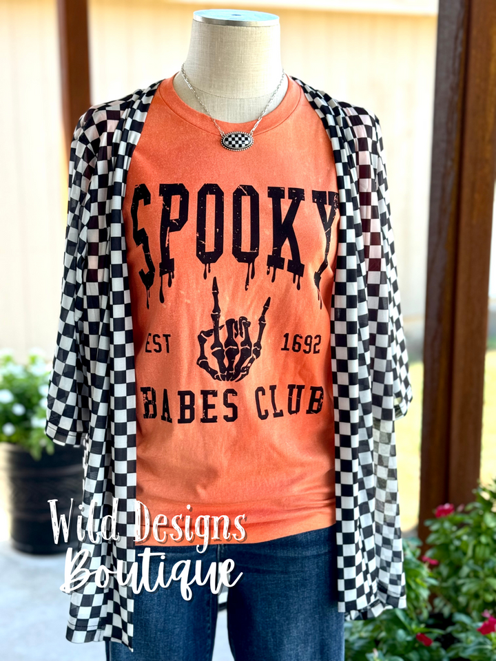 Spooky Babes Club Bleached Splatter Graphic Tee