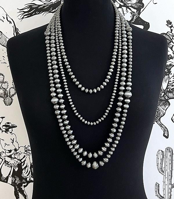 April Layered Navajo Pearl Necklace