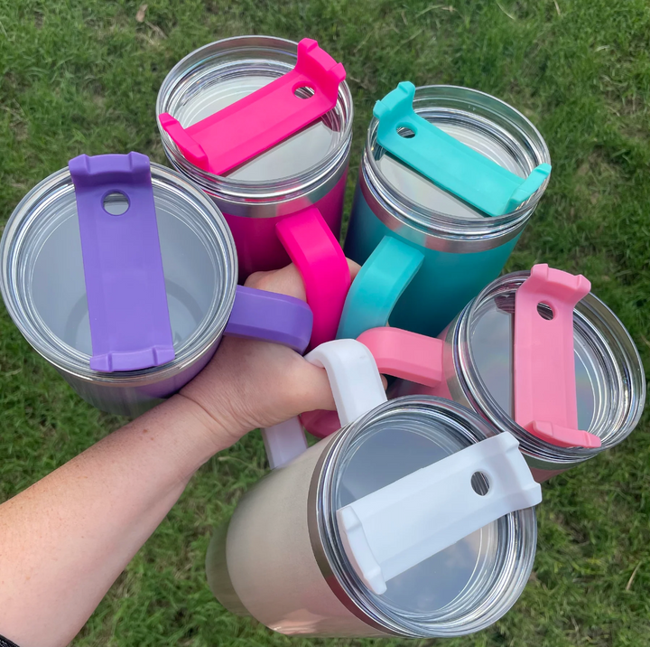 Insulated Shimmer Tumbler in White