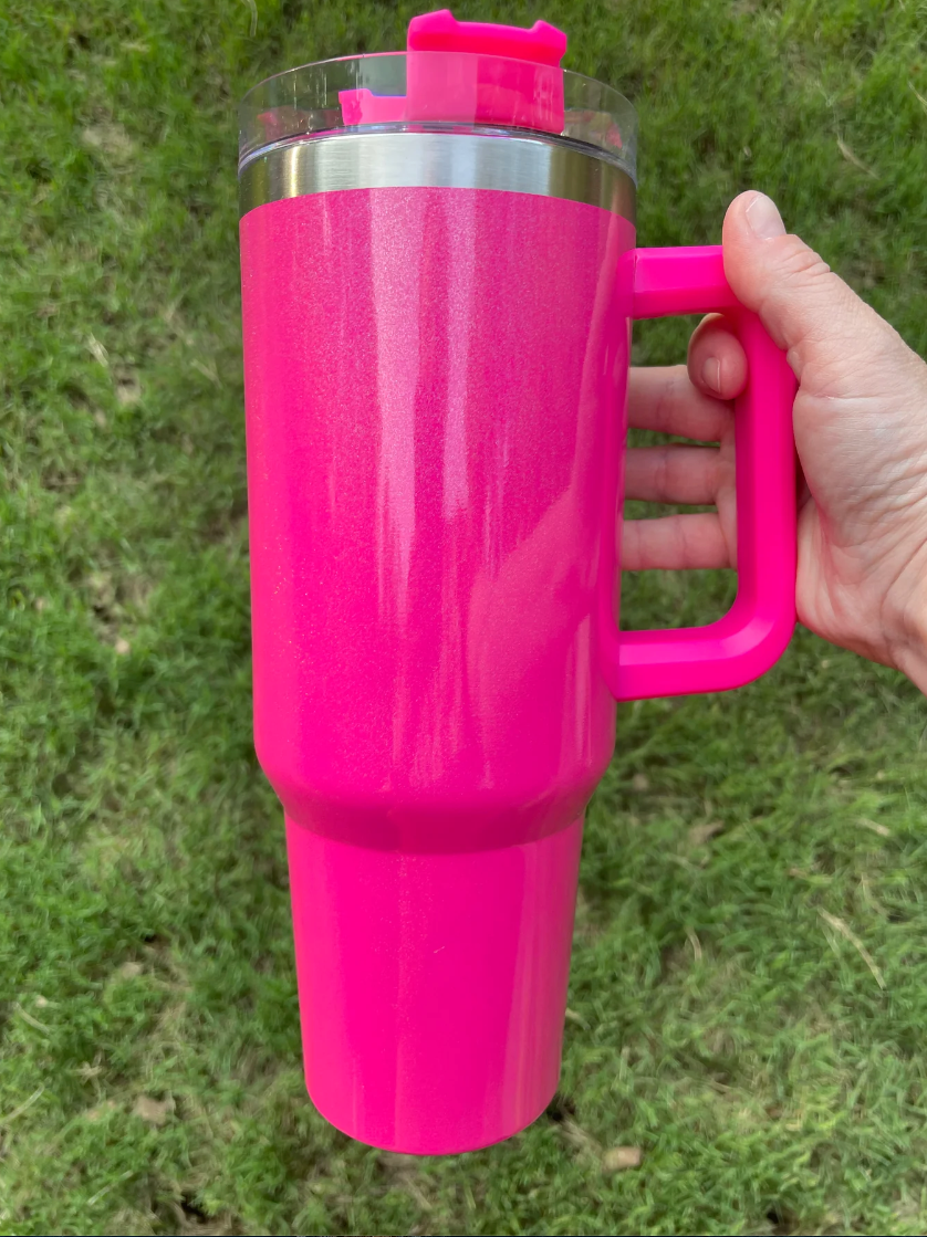 Insulated Shimmer Tumbler in White