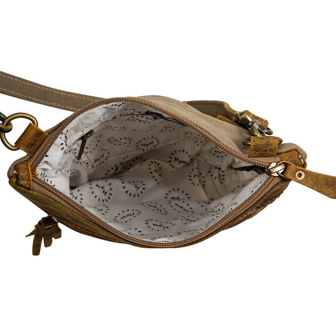Myra Bag Sand Weaver Crossbody Bag