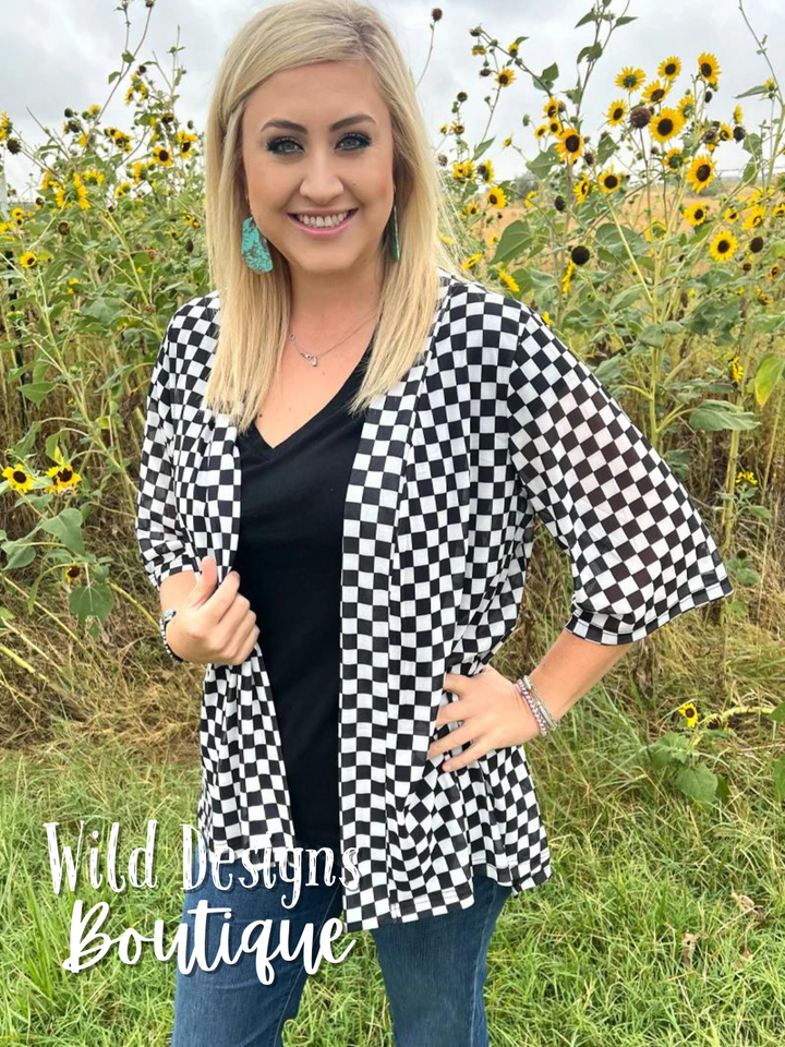 Round the Track Mesh Kimono