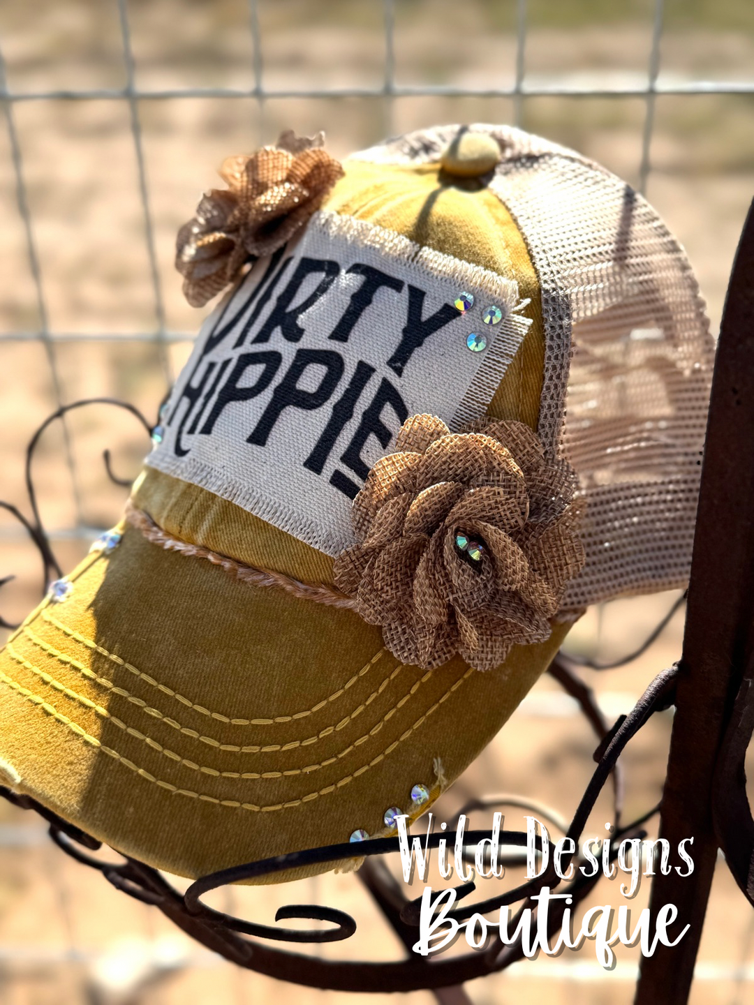 Raisin' Hell Frayed Patch Camo/Beige Hat