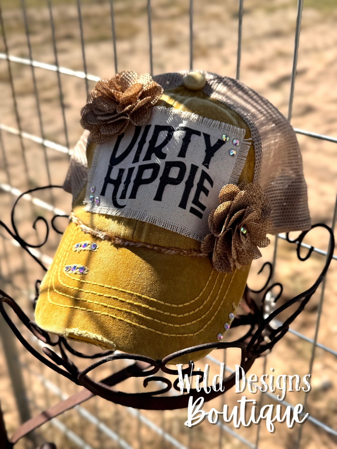 Raisin' Hell Frayed Patch Camo/Beige Hat