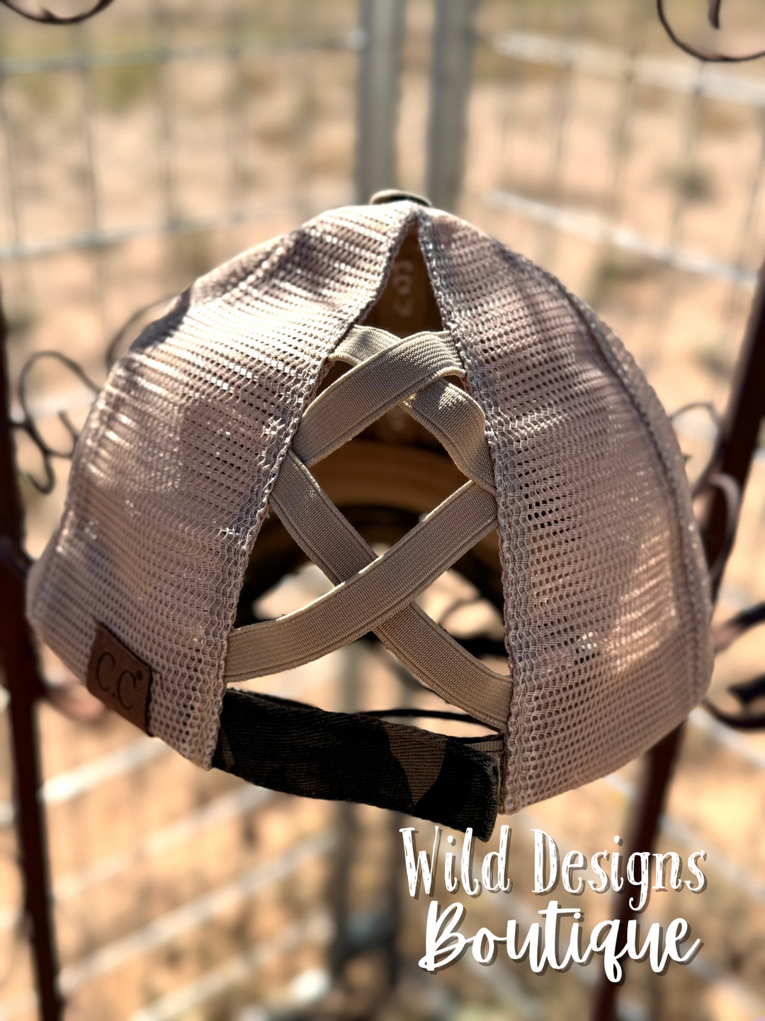 Raisin' Hell Frayed Patch Camo/Beige Hat