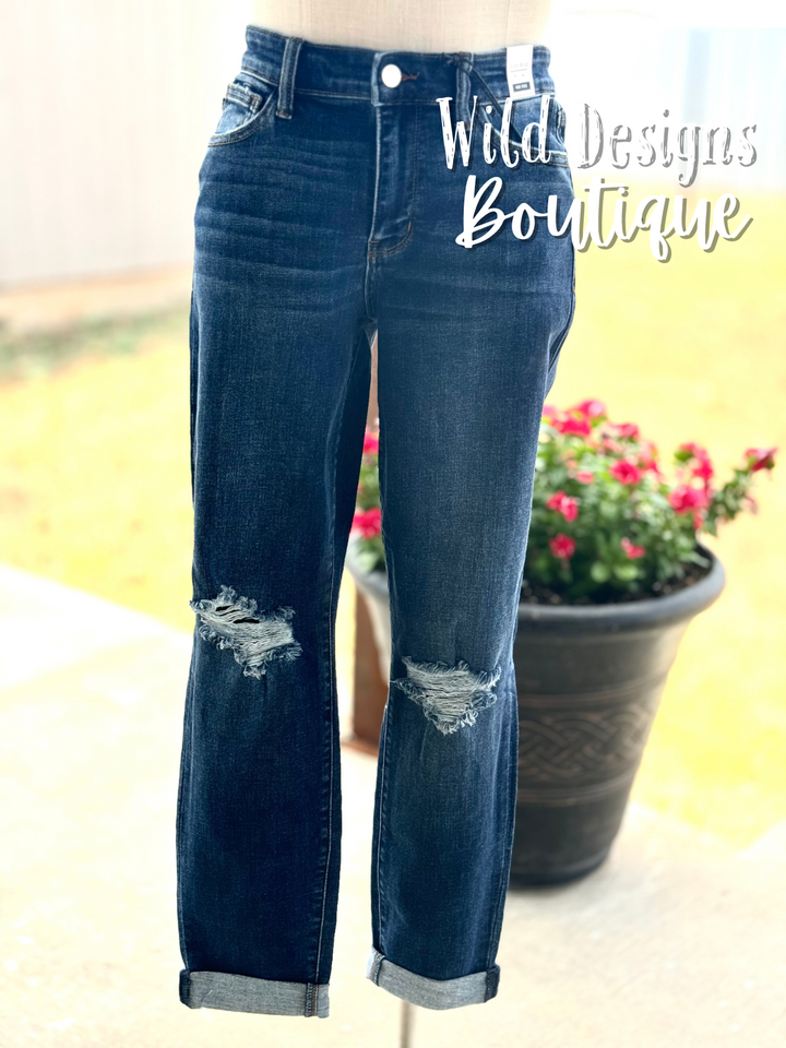 Mid Rise Distressed Slim JB 82607