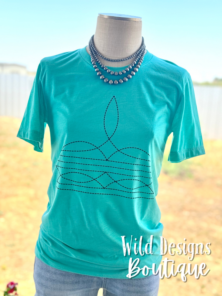 Retro Boot Stitch Graphic Tee