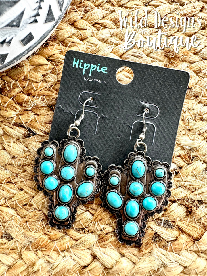 Blair Turquoise Cactus Earrings
