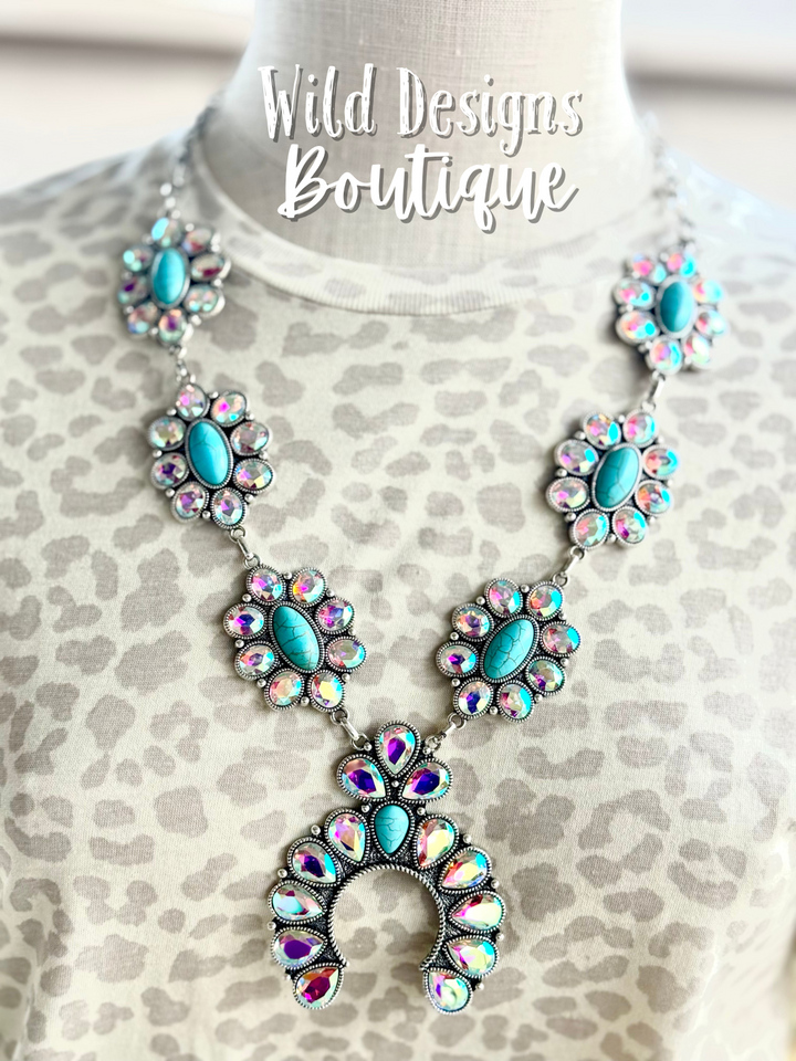 Lafayette AB Crystal Squash Blossom Necklace Set