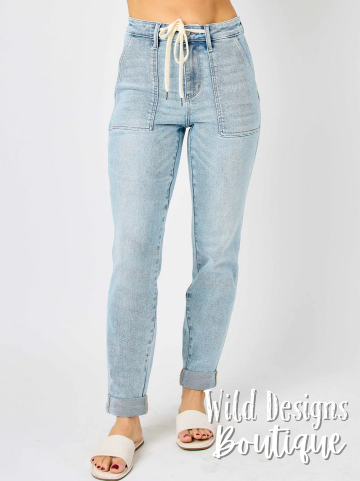 Light Wash Double Cuff Joggers JB 88691