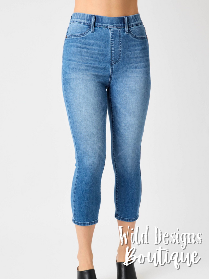 Cool Denim Pull On Capris JB 78111