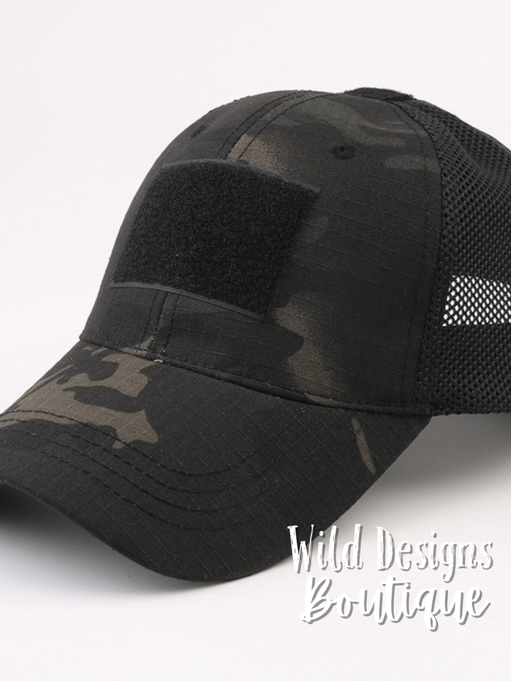 Tactical Operator Patch Cap Black Camo