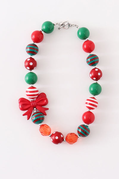Christmas Bow Bubble Necklace Kids 75% OFF