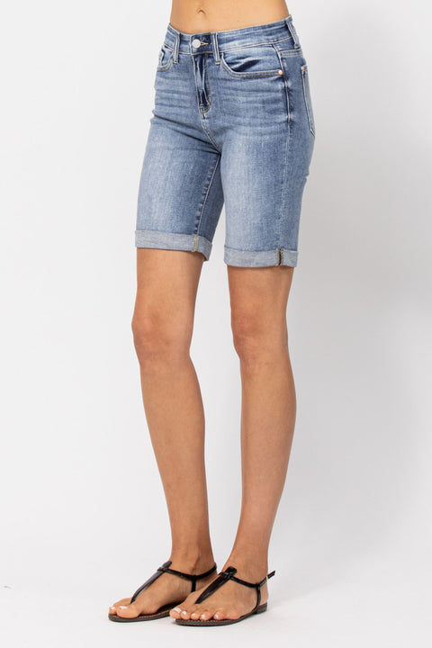 Cuffed Bermuda Shorts 15226 50% OFF