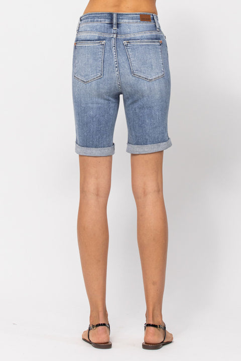 Cuffed Bermuda Shorts 15226 50% OFF