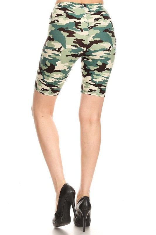 Biker Shorts Camo Print