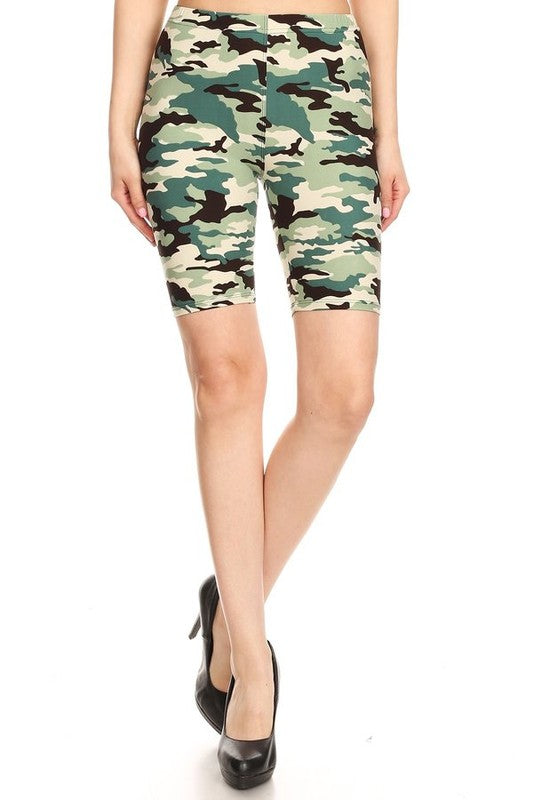 Biker Shorts Camo Print