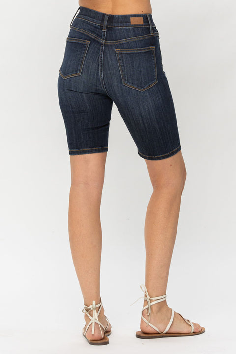 Cassidy Pull On Denim Biker Shorts 150159 50% OFF