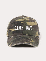 Game Day Embroidered Vintage Camo Cap