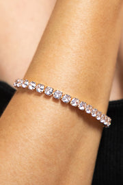 Crystal Tennis Bracelet Silver 75% OFF