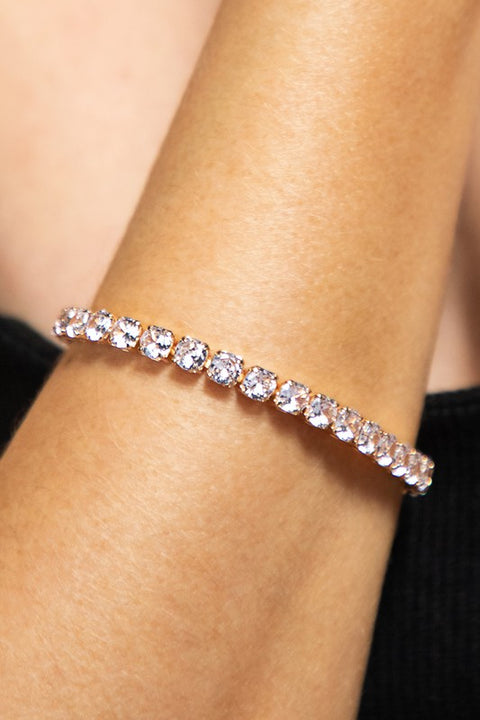 Crystal Tennis Bracelet Silver
