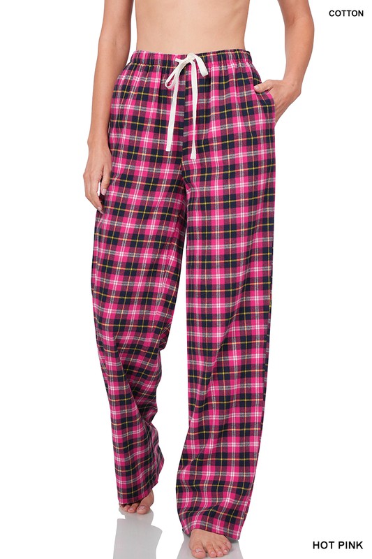 Pink Plaid Pajama Pants