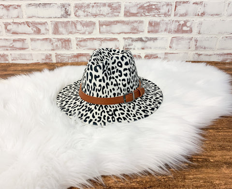 Rancher Felt Hat Leopard Beige