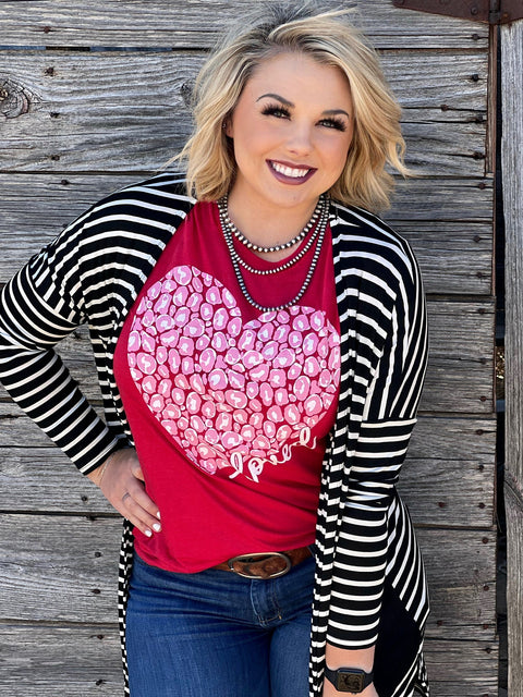 Loved Leopard Heart Tee