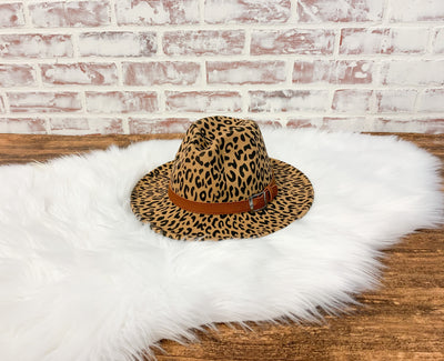 Rancher Felt Hat Leopard Brown