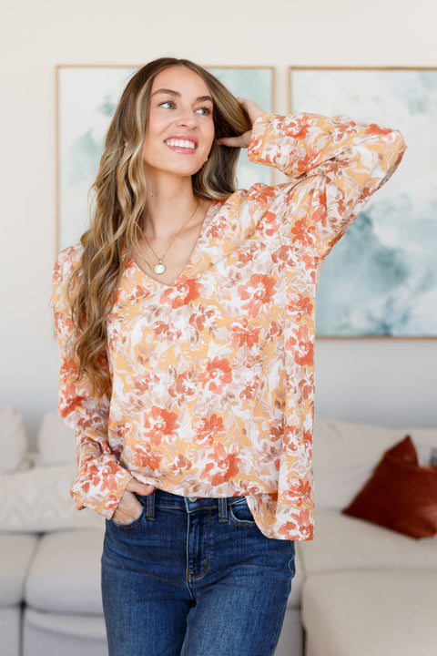 ONLINE ONLY Marigold Dreams Floral Blouse