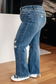 ONLINE ONLY Rose High Rise 90's Straight Jeans in Dark Wash
