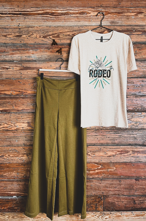 Cowboy Comfort Wide Leg Pants Agave