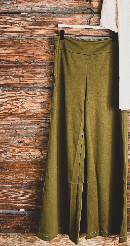Cowboy Comfort Wide Leg Pants Agave