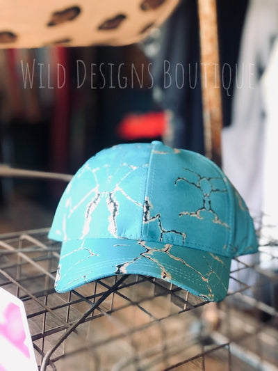 Caprock Turquoise Stone Hi Pony Cap SUPER CLEARANCE!!