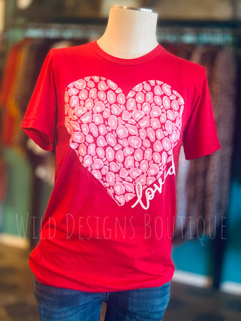 Loved Leopard Heart Tee
